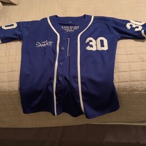 Blue Kids Baseball Jersey by